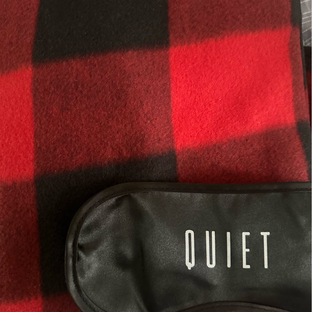 Red and black plaid soft fleece blanket